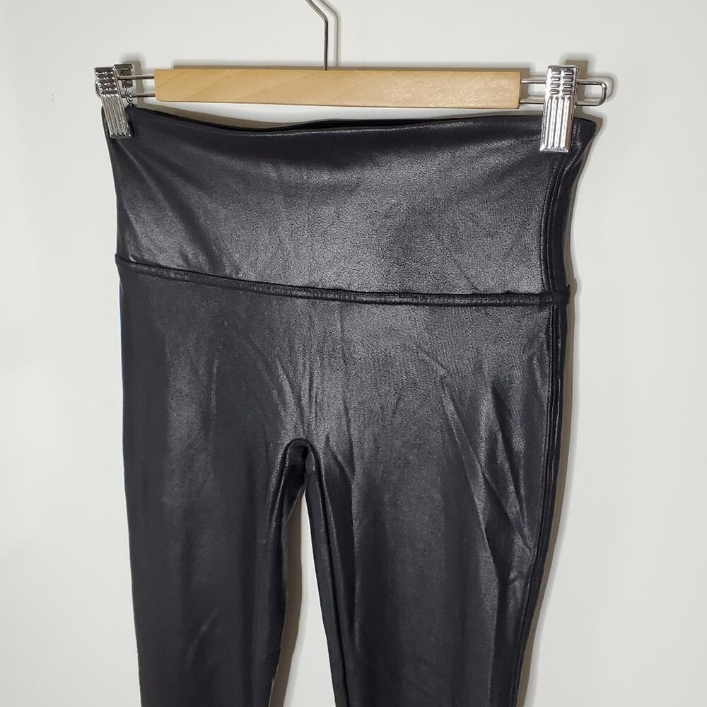 Spanx Ready-to-Wow Faux Leather Leggings Size Medium Petite